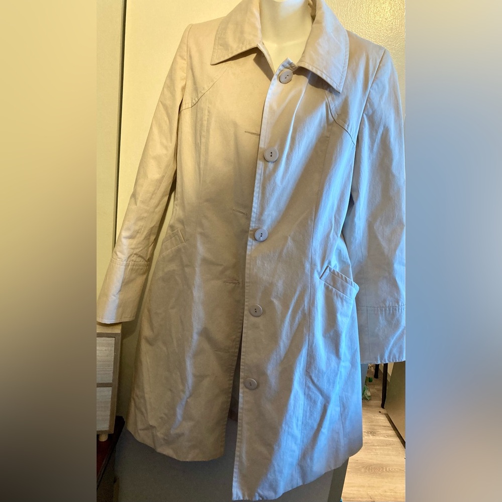 Women’s Cream Button Coat Parka Jacket